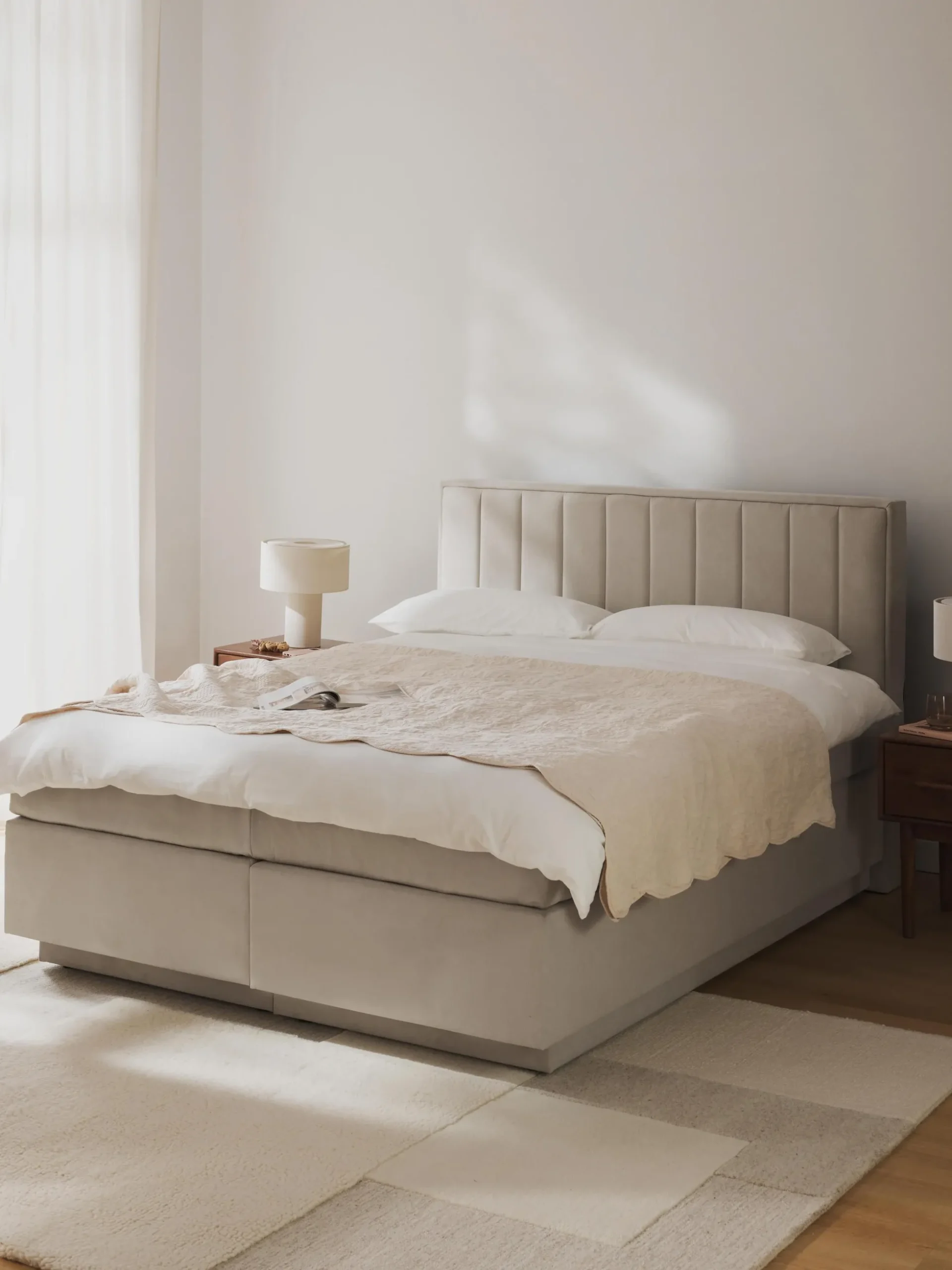 Letto boxspring con contenitore Livia