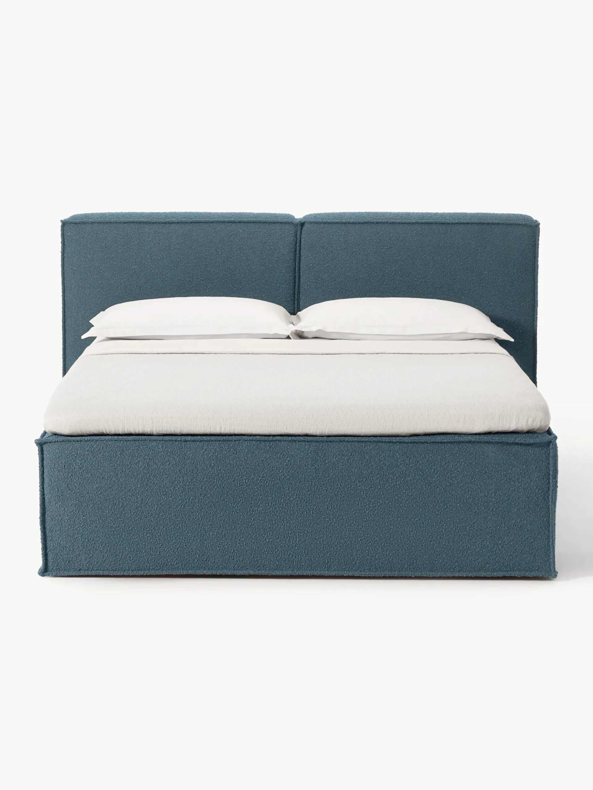 Letto boxspring in bouclé Lennon