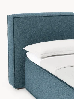 Letto boxspring in bouclé Lennon