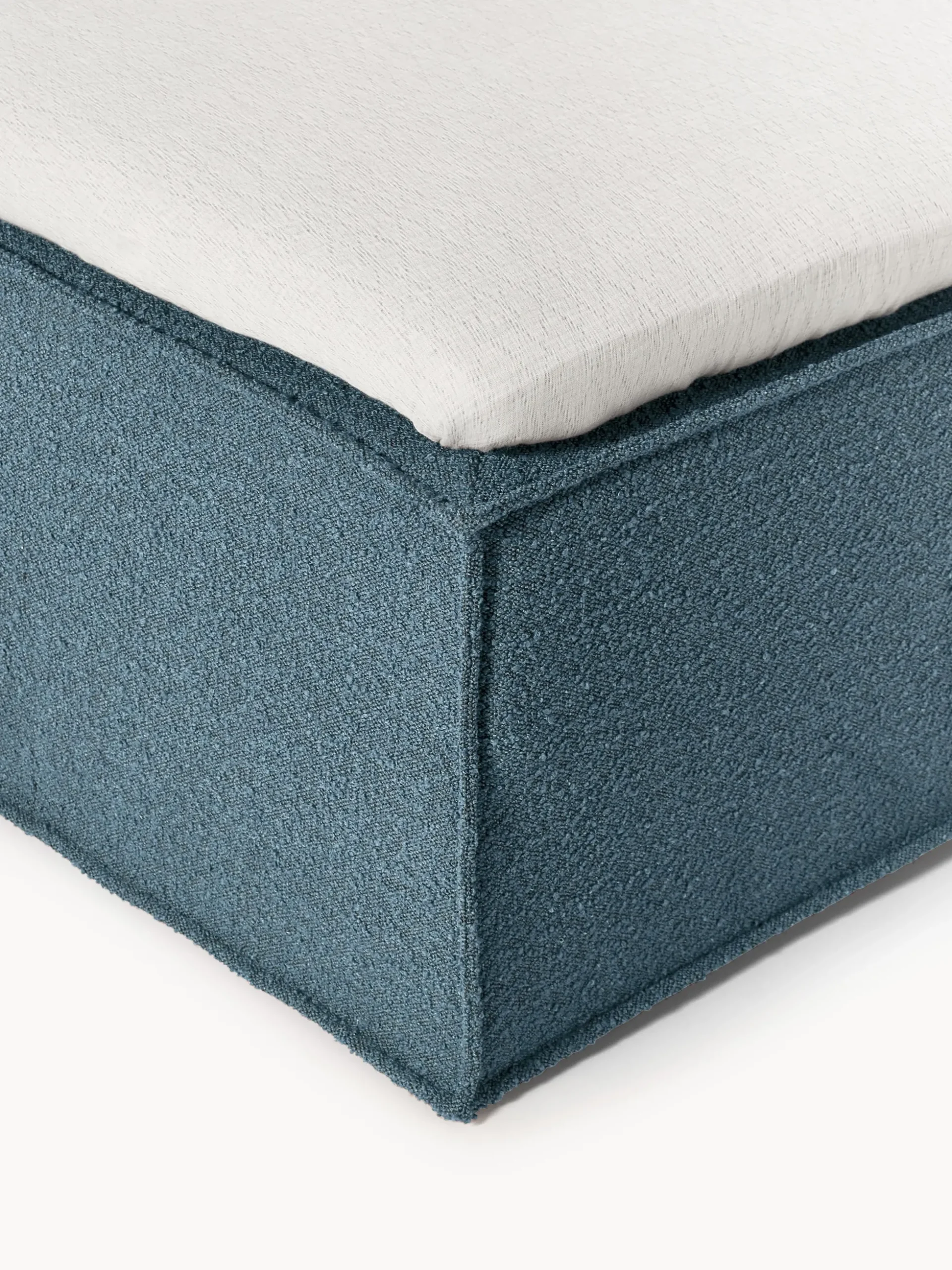 Letto boxspring in bouclé Lennon