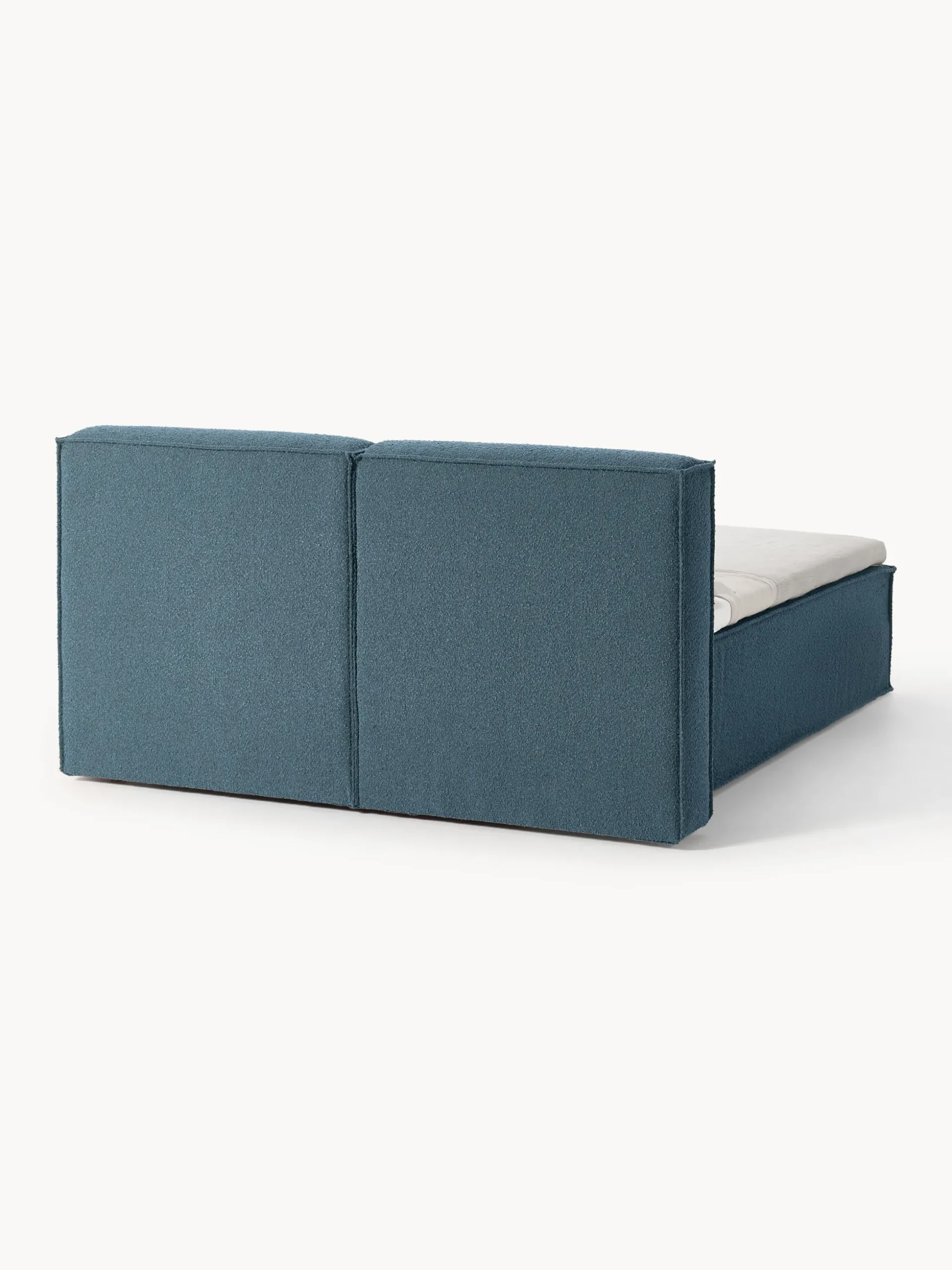 Letto boxspring in bouclé Lennon