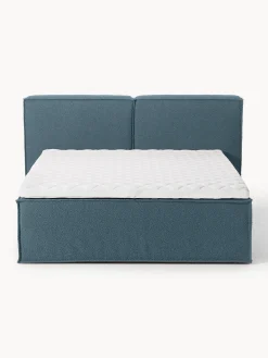 Letto boxspring in bouclé Lennon