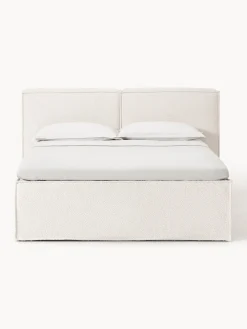 Letto boxspring in bouclé Lennon