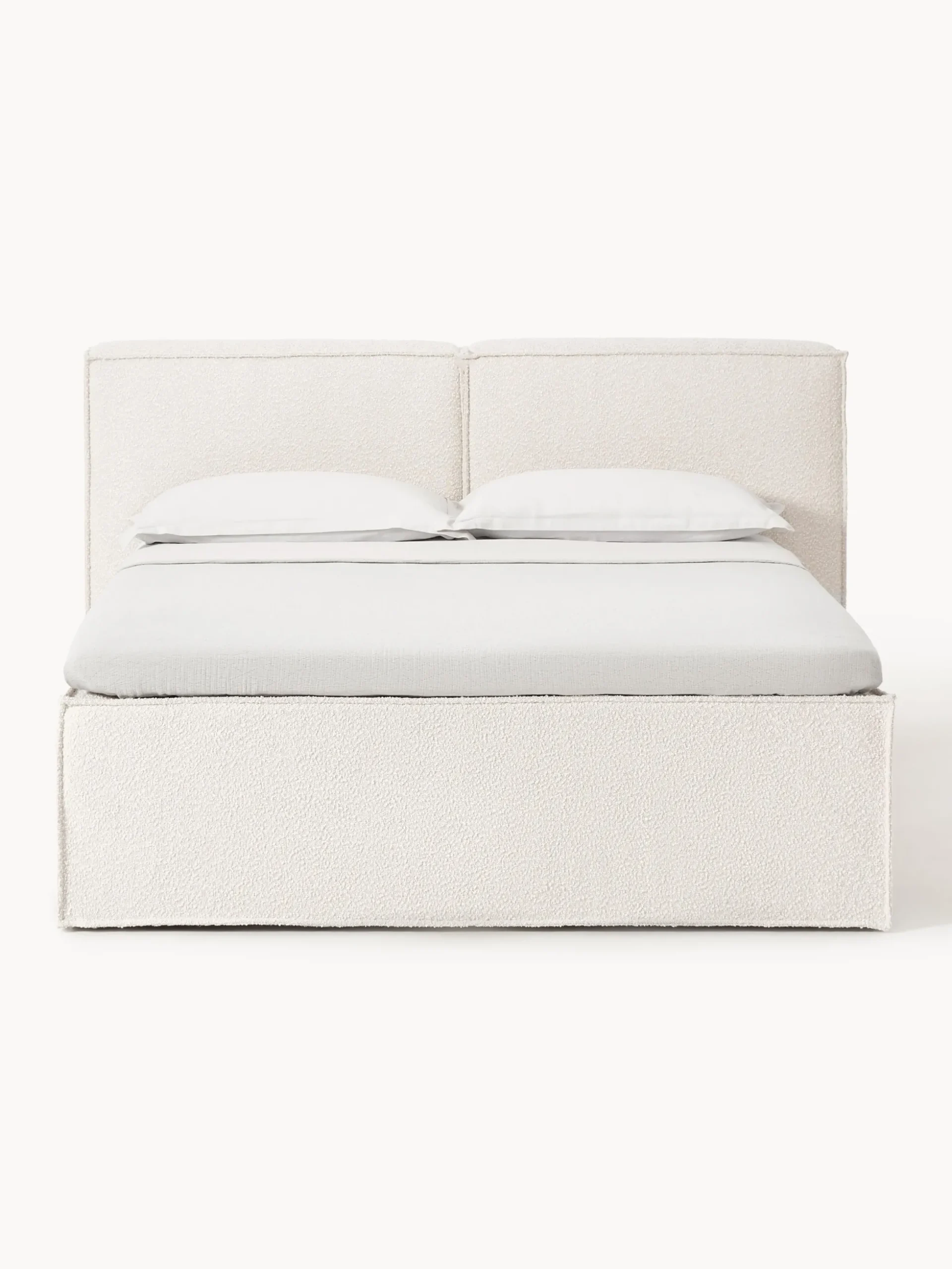 Letto boxspring in bouclé Lennon