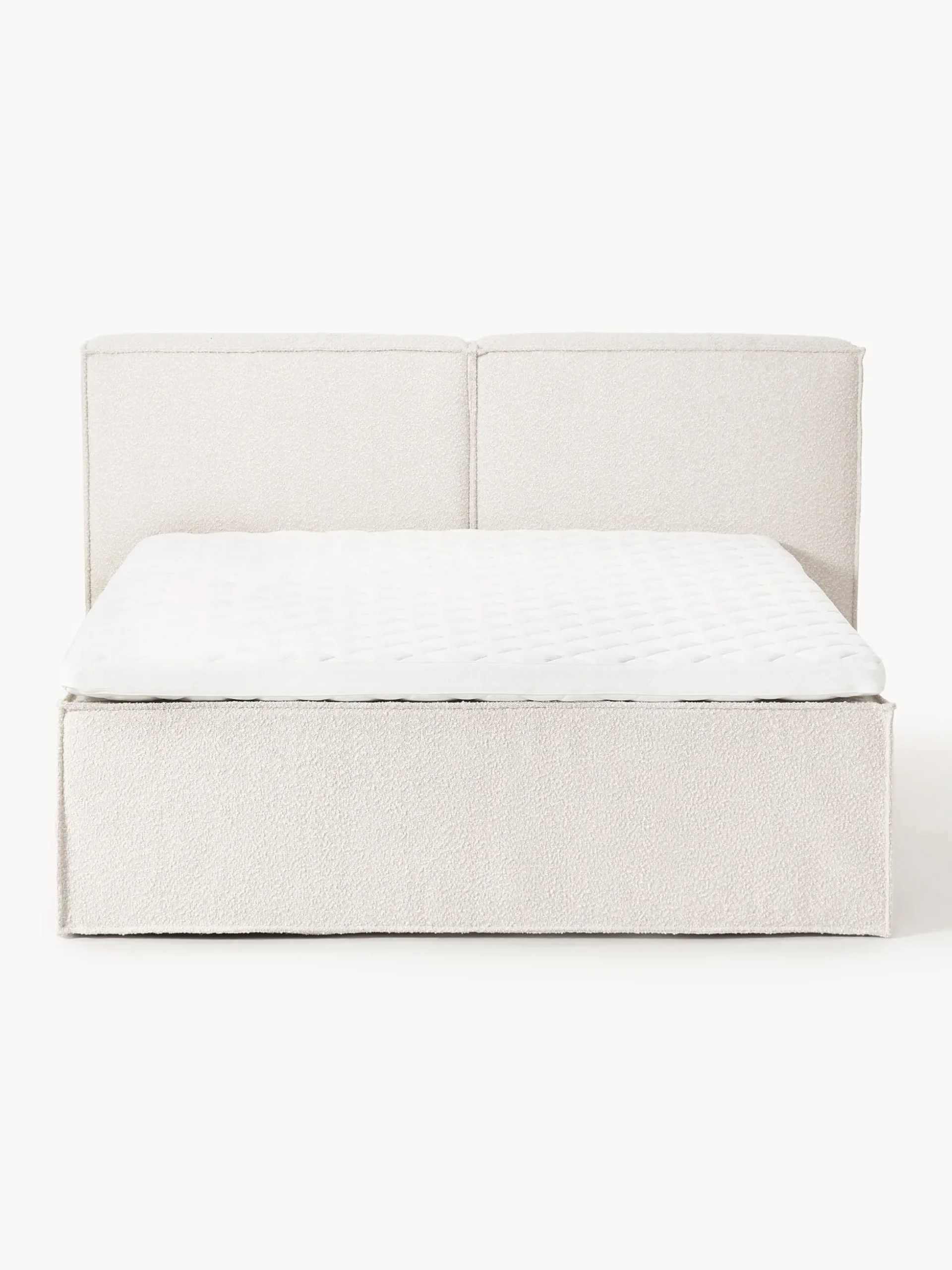 Letto boxspring in bouclé Lennon