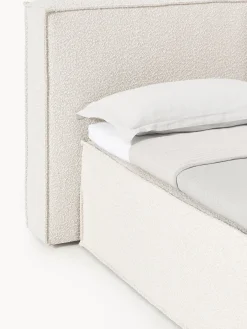Letto boxspring in bouclé Lennon