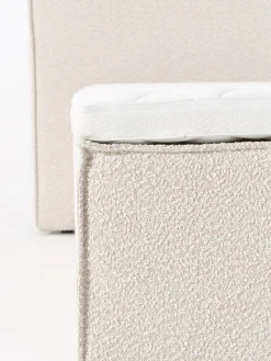 Letto boxspring in bouclé Lennon