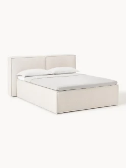 Letto boxspring in bouclé Lennon