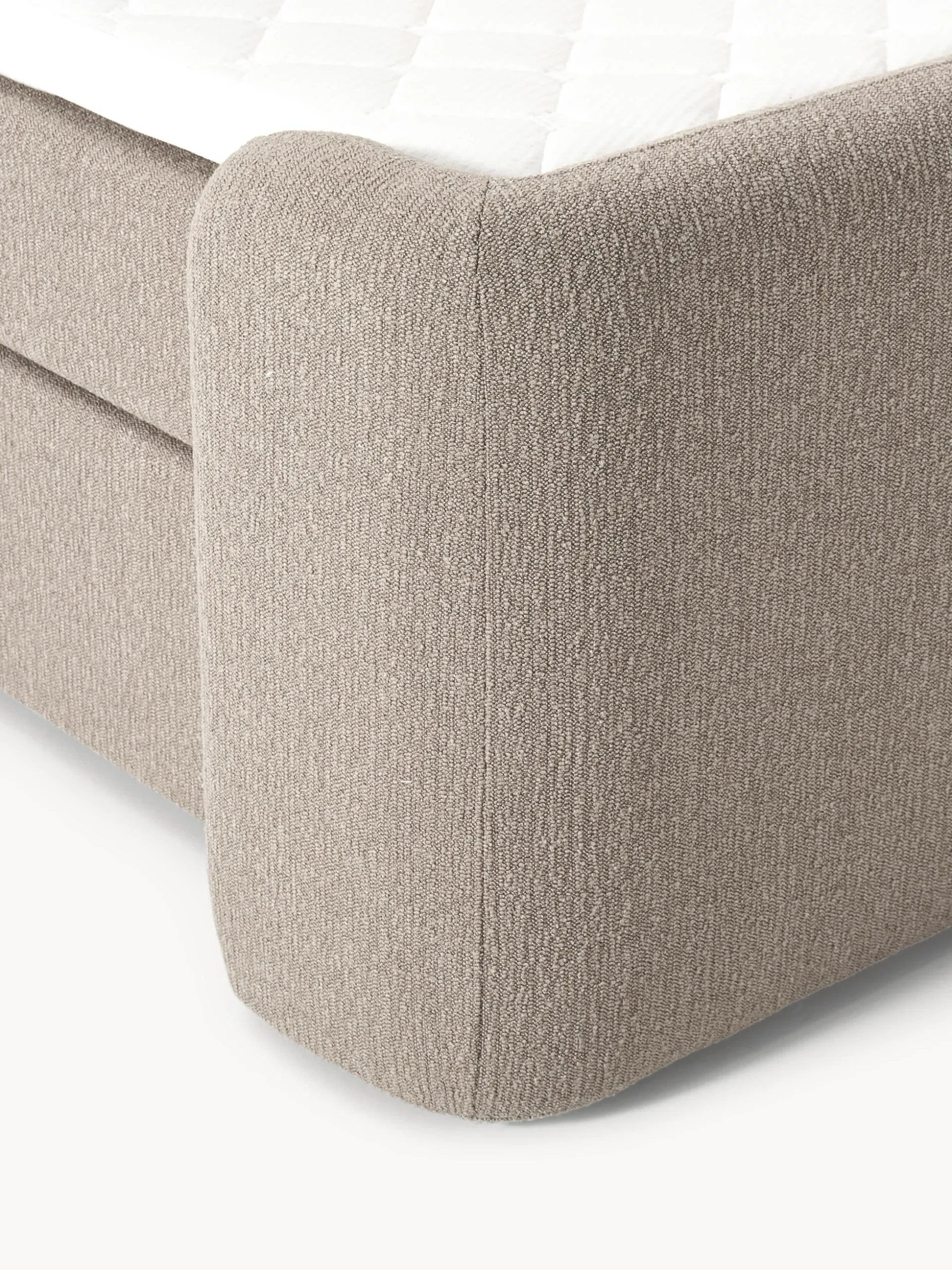 Letto boxspring in bouclé Perla