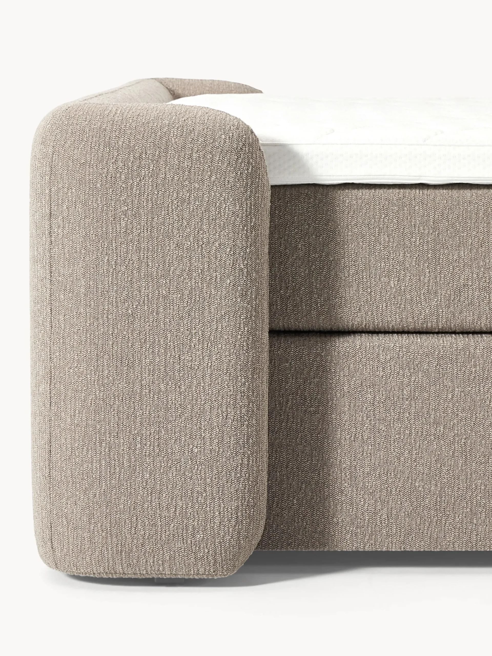 Letto boxspring in bouclé Perla