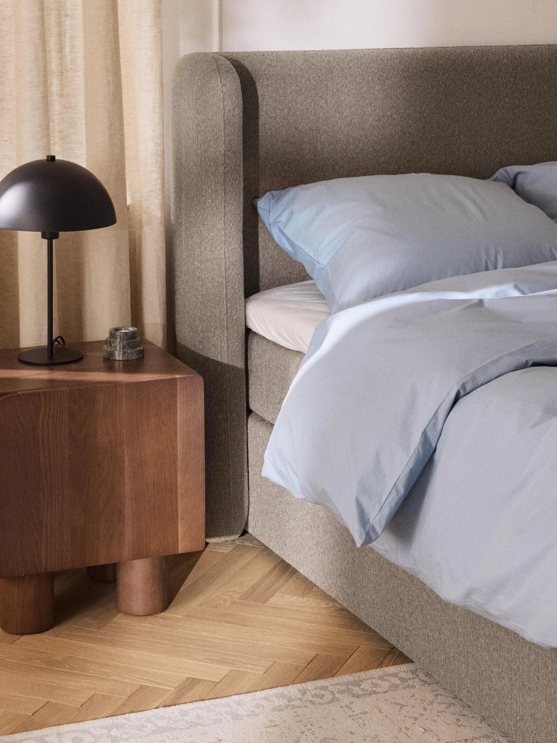 Letto boxspring in bouclé Perla