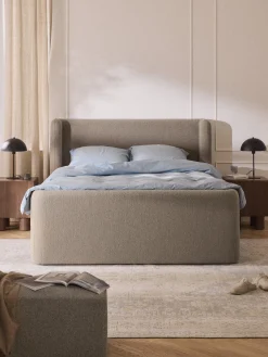 Letto boxspring in bouclé Perla