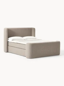 Letto boxspring in bouclé Perla
