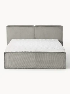 Letto boxspring in velluto a coste Lennon