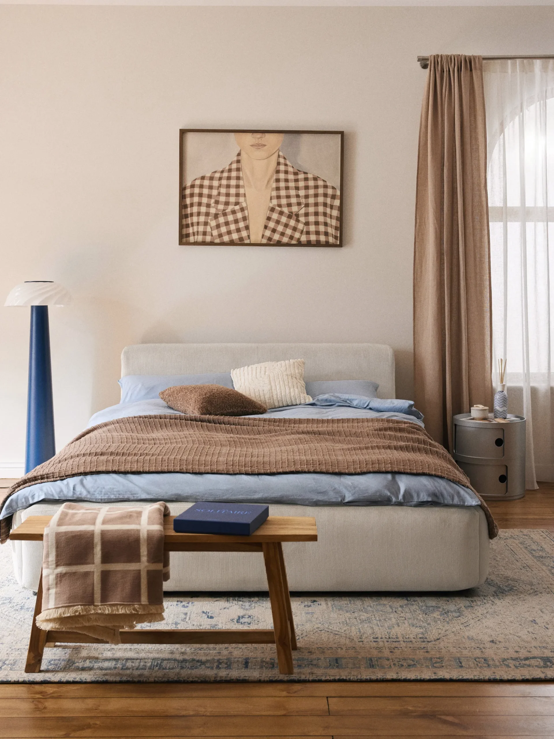 Letto imbottito con contenitore Melva