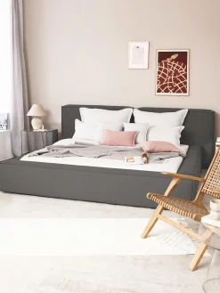 Letto imbottito con contenitore Lennon