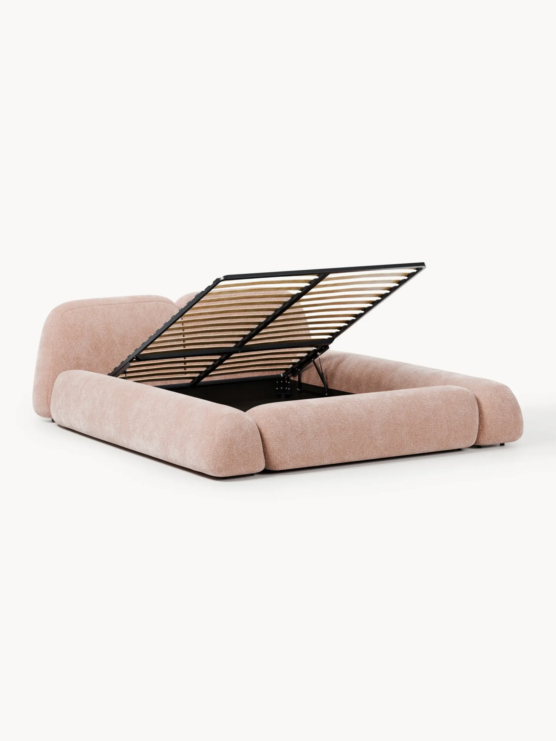 Letto imbottito con contenitore Wolke