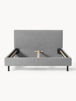 Letto imbottito con piedini in legno Giulia
