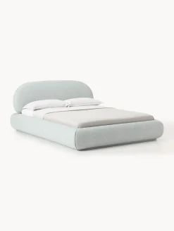 Letto imbottito in bouclé Alba