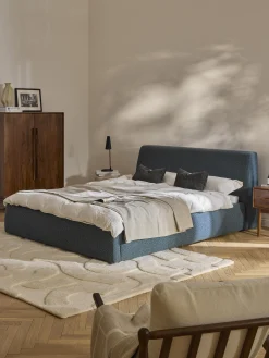 Letto imbottito in bouclé Cloud