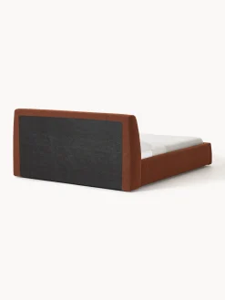 Letto imbottito in bouclé con contenitore Cloud