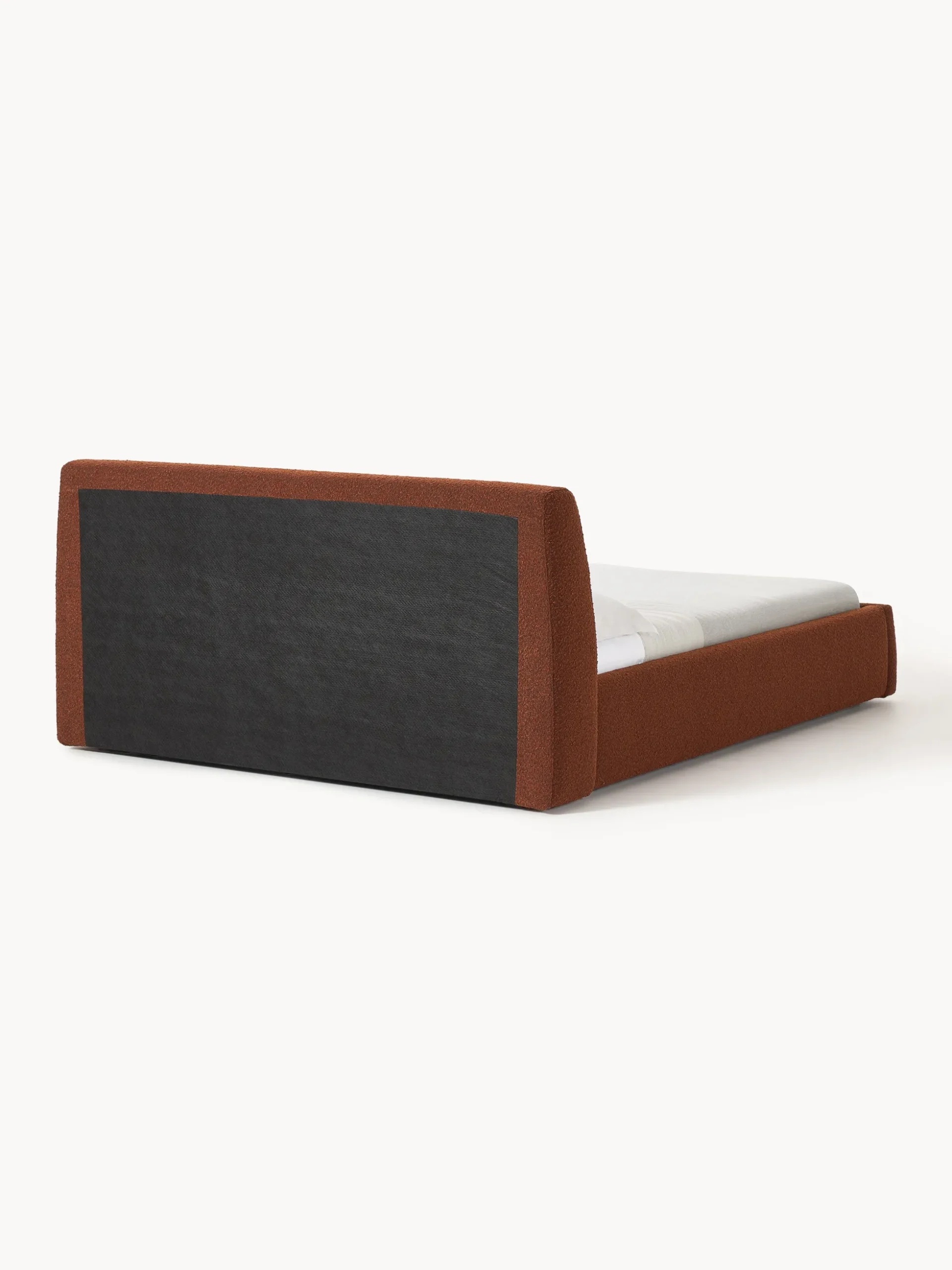 Letto imbottito in bouclé con contenitore Cloud