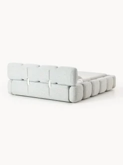 Letto imbottito in bouclé con contenitore Tayla