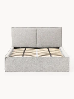 Letto imbottito in bouclé con contenitore Dream
