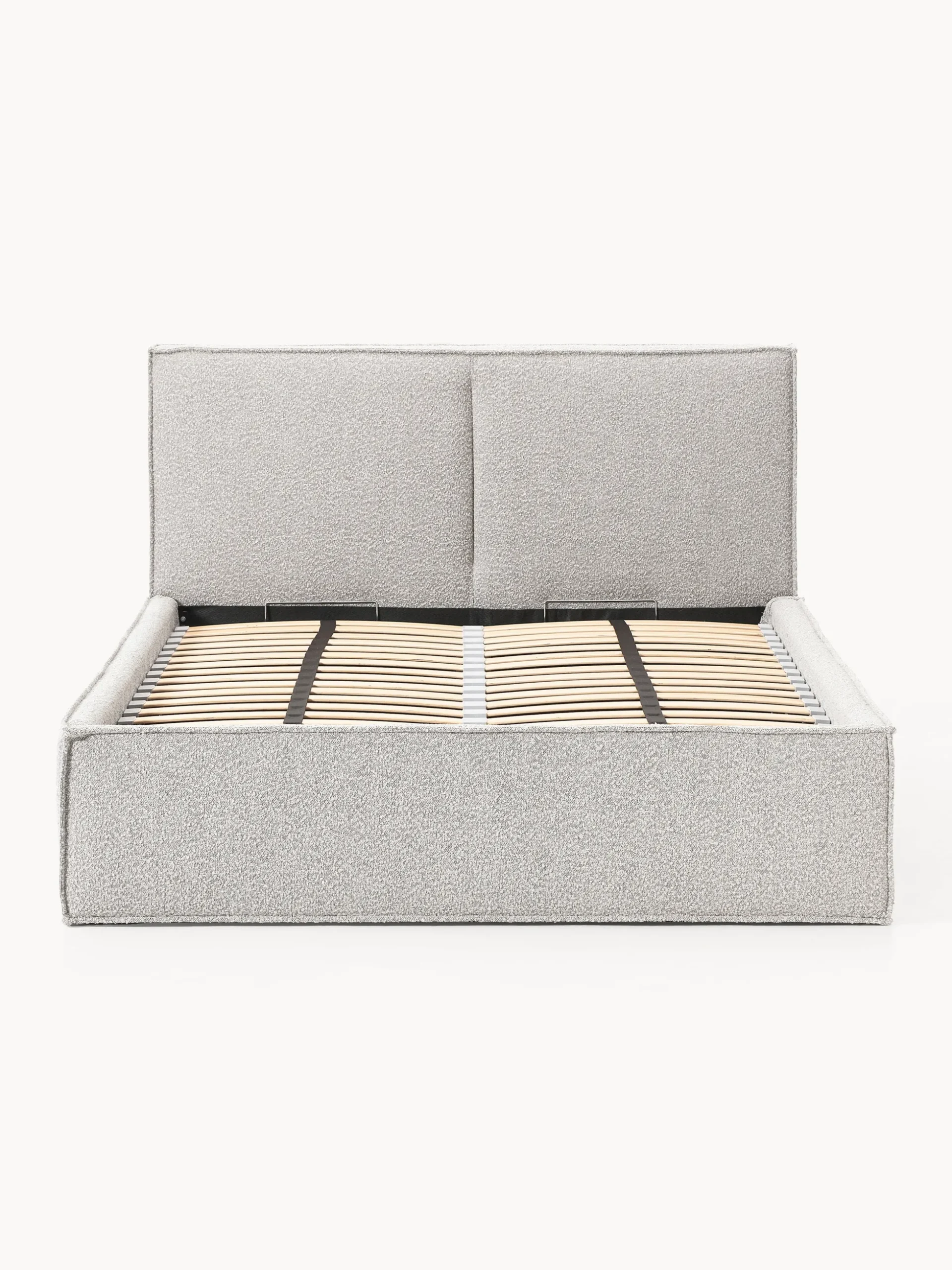 Letto imbottito in bouclé con contenitore Dream