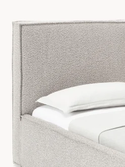 Letto imbottito in bouclé con contenitore Dream