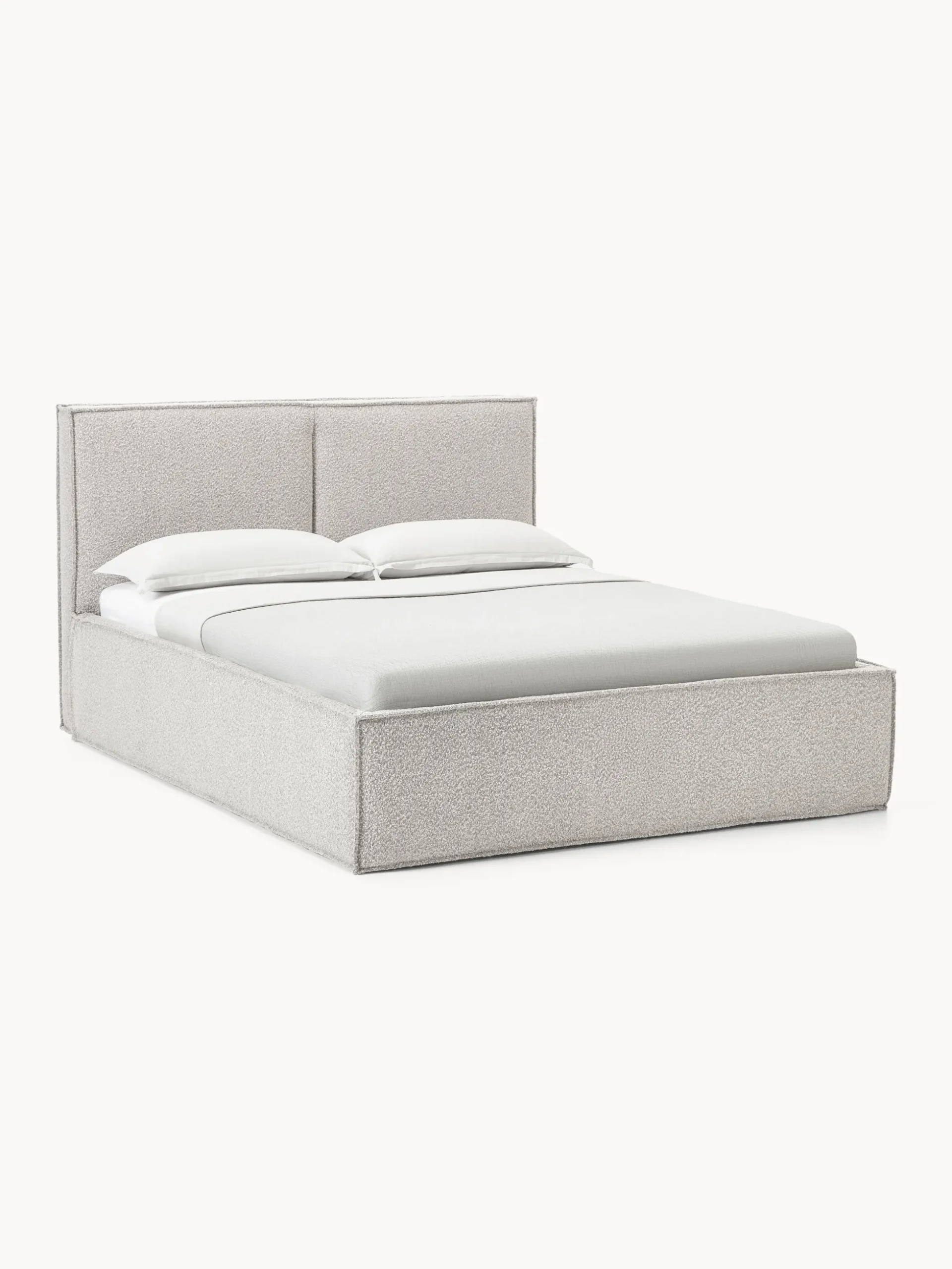 Letto imbottito in bouclé con contenitore Dream
