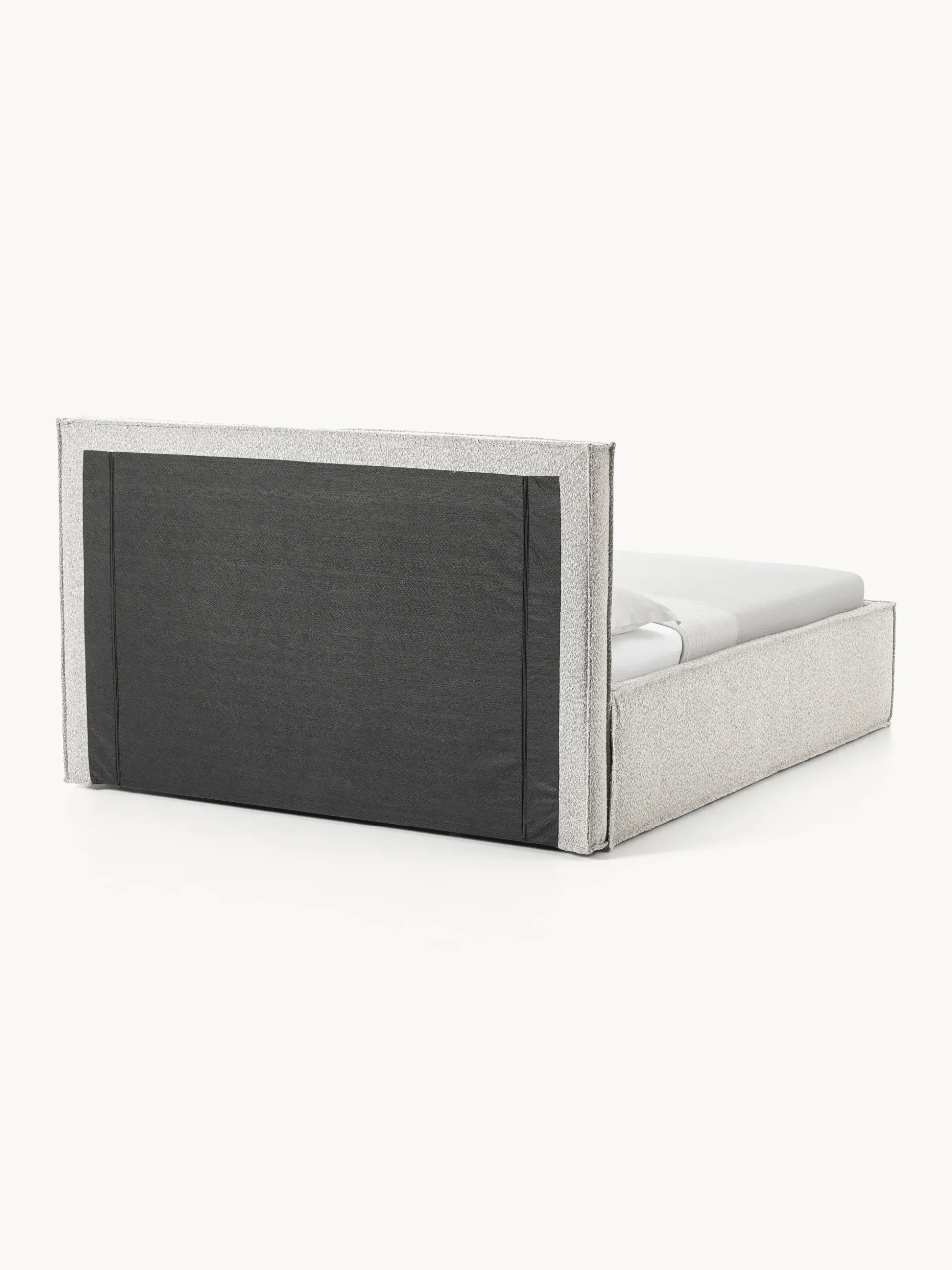 Letto imbottito in bouclé con contenitore Dream