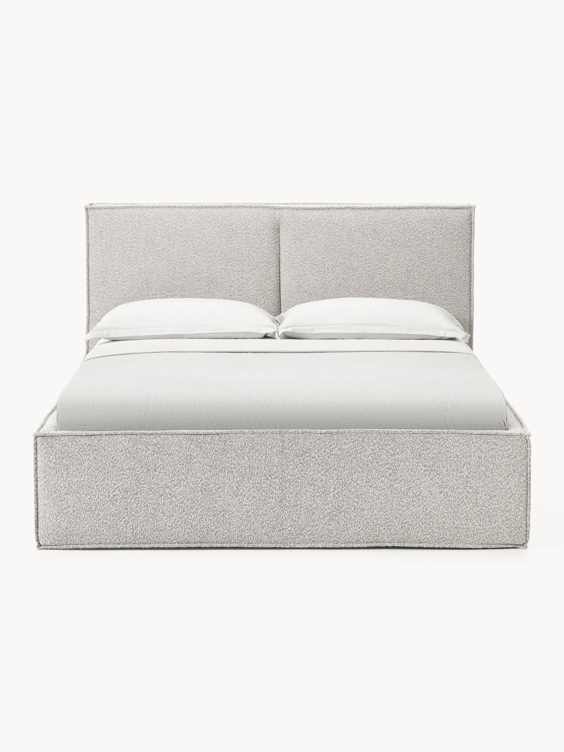Letto imbottito in bouclé con contenitore Dream