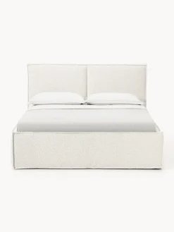 Letto imbottito in bouclé con contenitore Dream