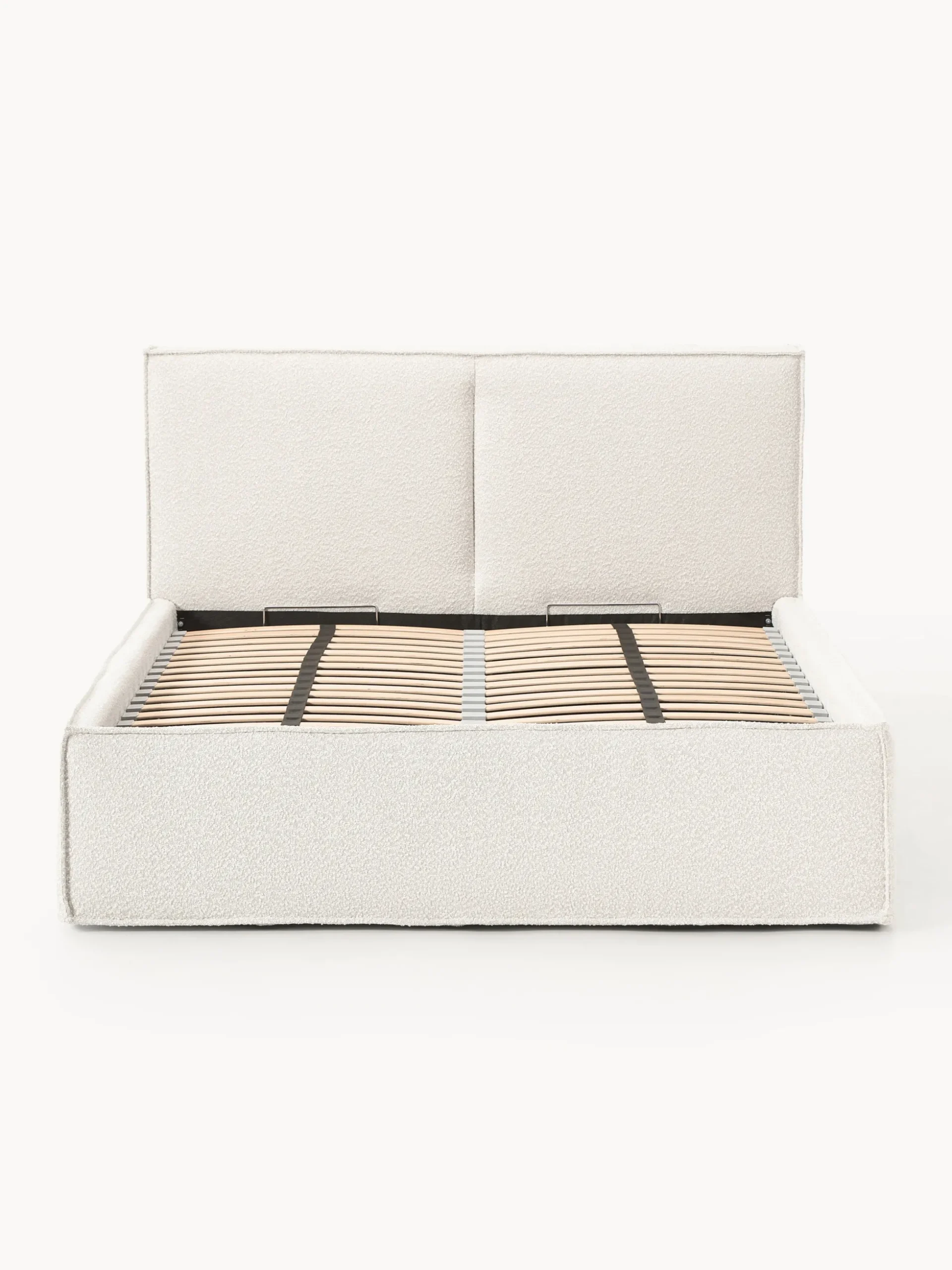 Letto imbottito in bouclé con contenitore Dream