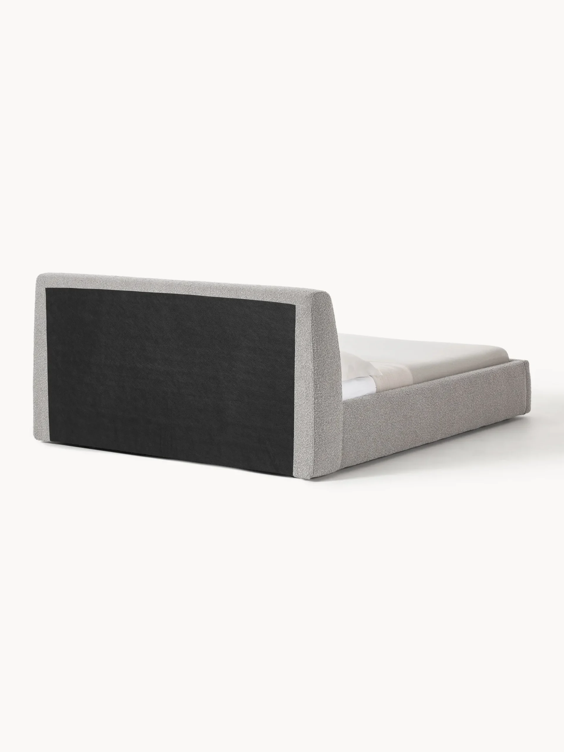 Letto imbottito in bouclé con contenitore Cloud