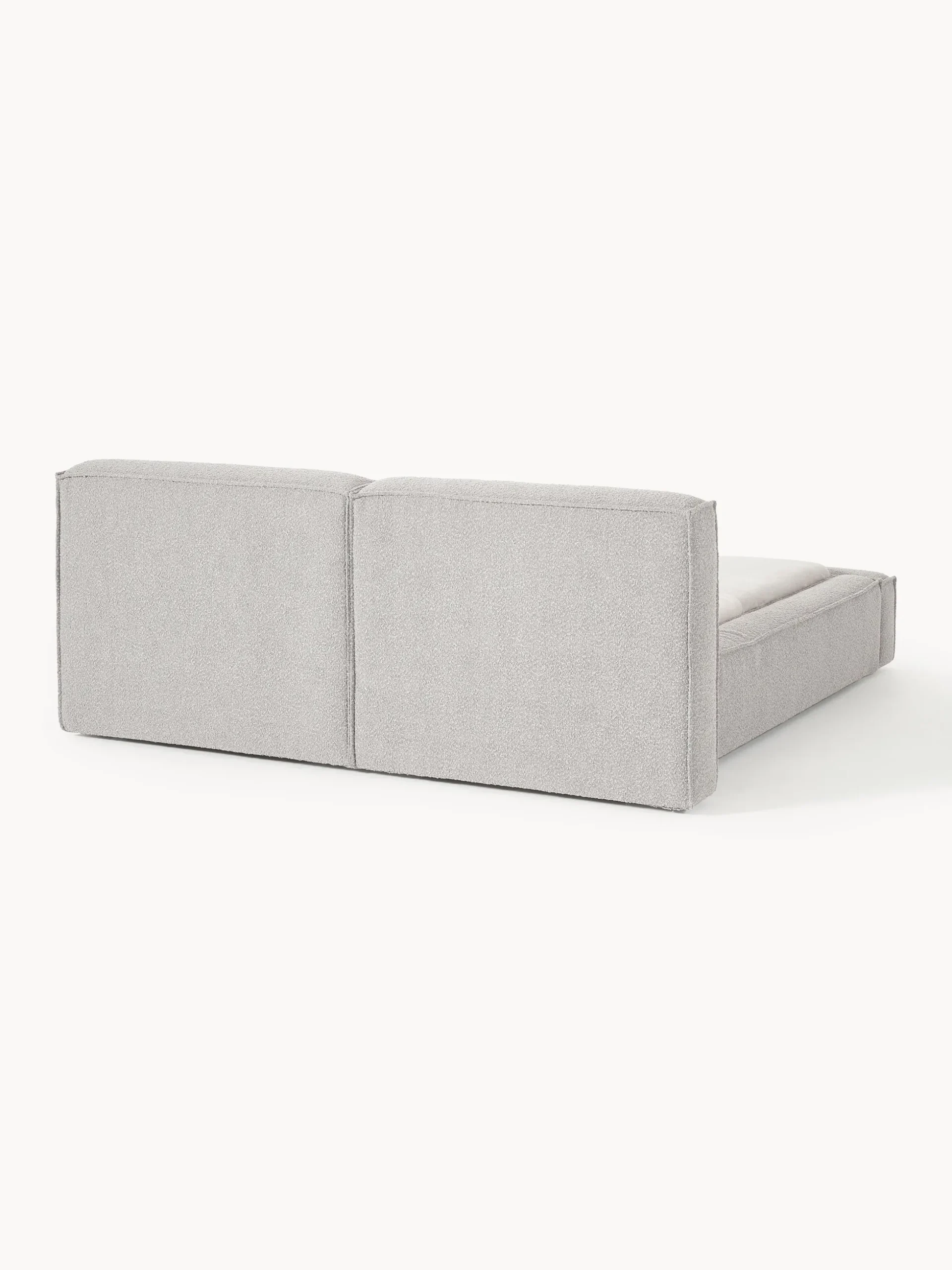 Letto imbottito in bouclé Lennon