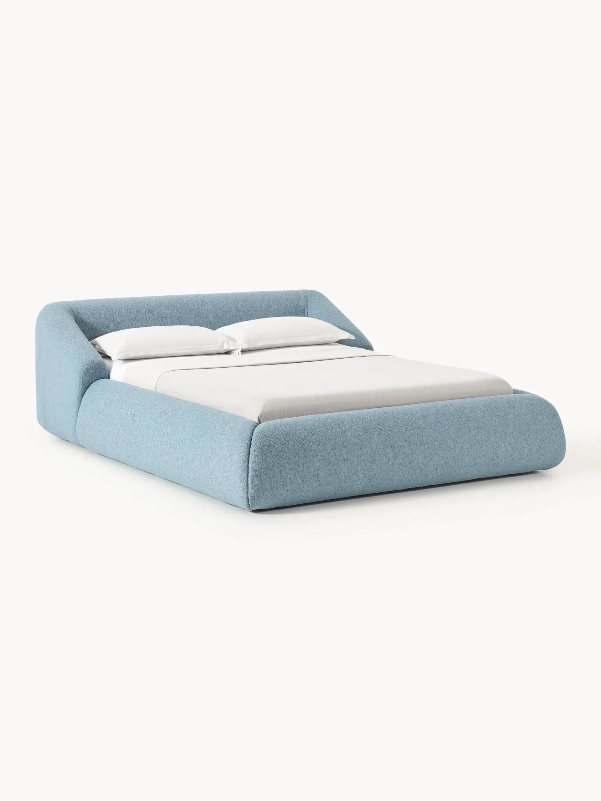 Letto imbottito in bouclé Sofia