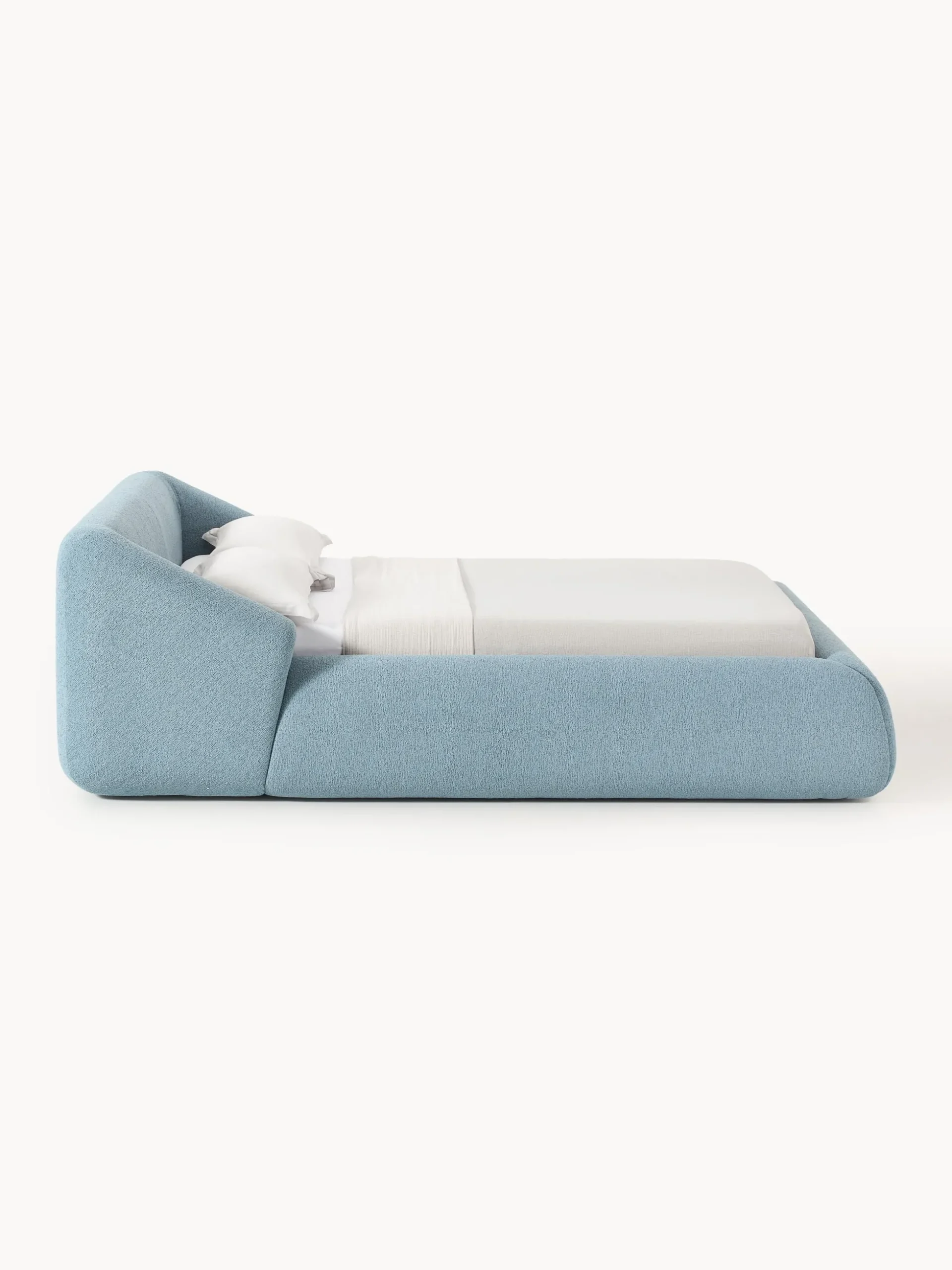 Letto imbottito in bouclé Sofia