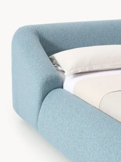 Letto imbottito in bouclé Sofia