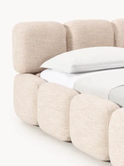 Letto imbottito in bouclé Tayla