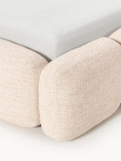Letto imbottito in bouclé Tayla