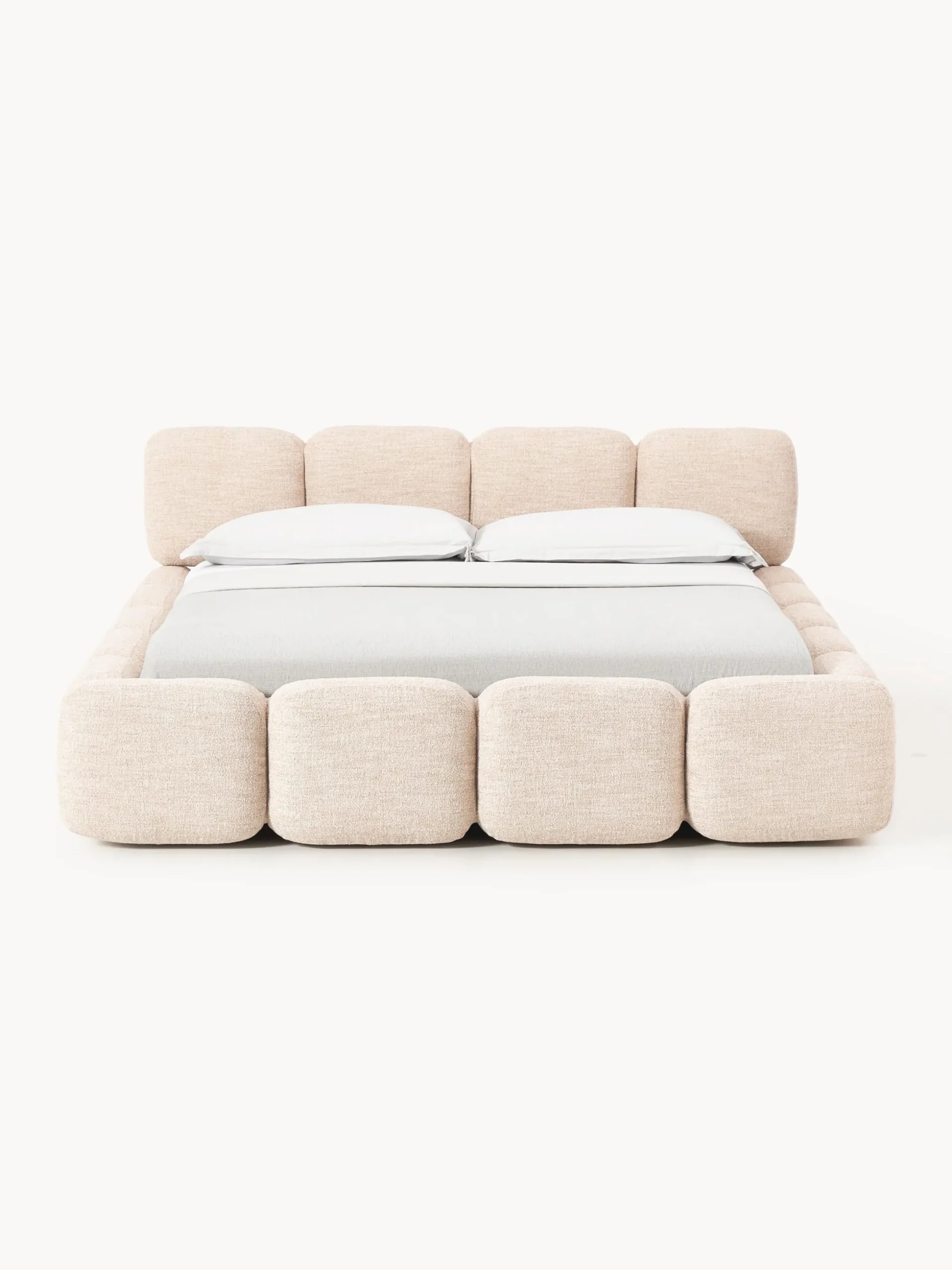 Letto imbottito in bouclé Tayla