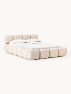 Letto imbottito in bouclé Tayla