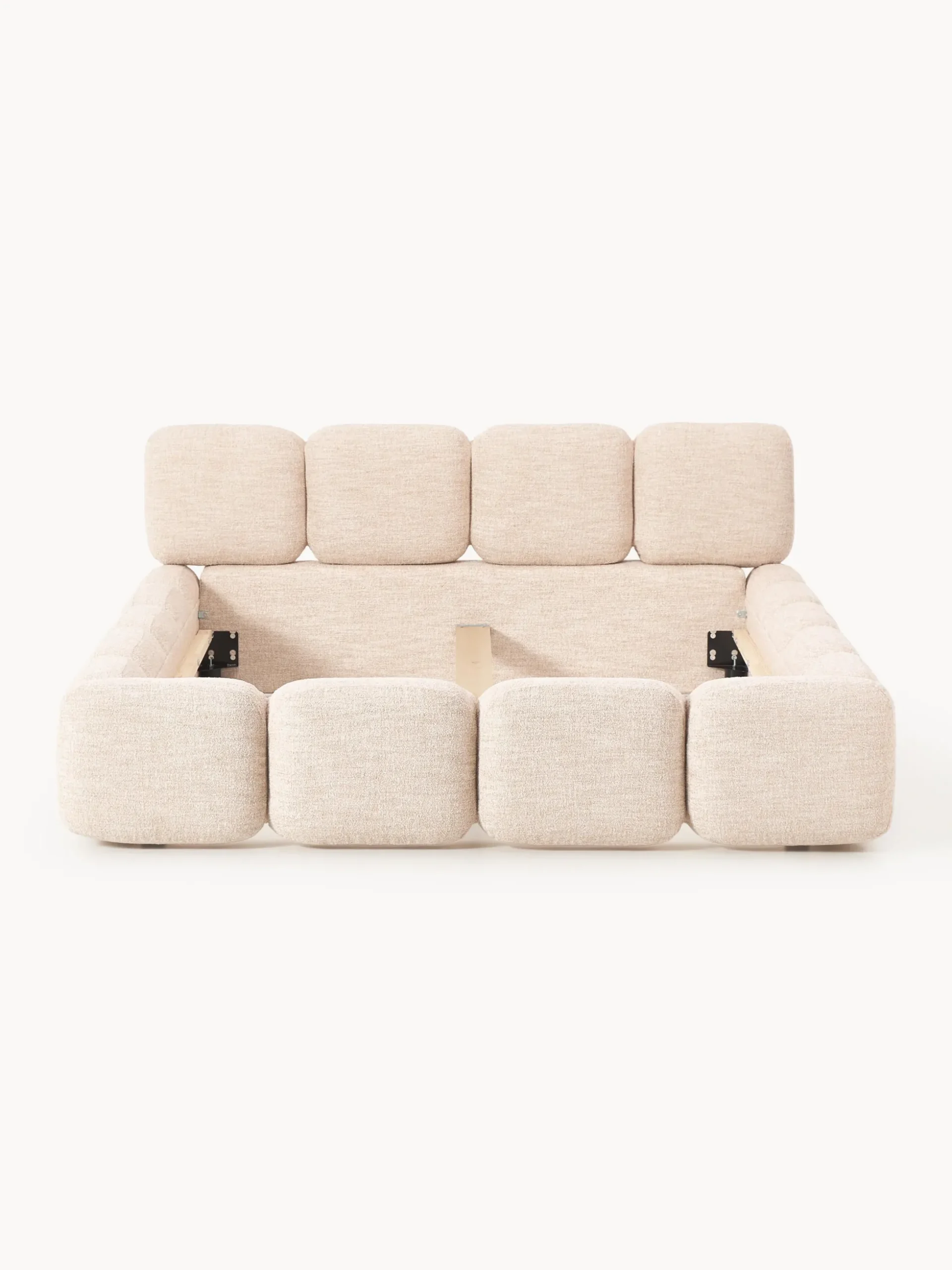 Letto imbottito in bouclé Tayla