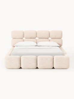 Letto imbottito in bouclé Tayla