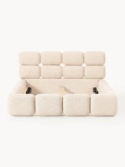Letto imbottito in bouclé Tayla