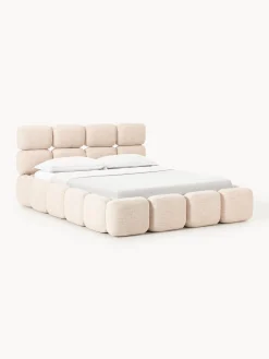 Letto imbottito in bouclé Tayla