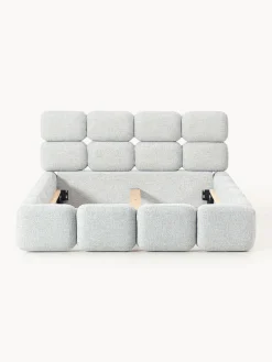 Letto imbottito in bouclé Tayla