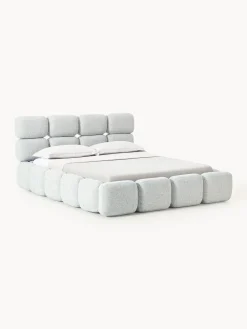 Letto imbottito in bouclé Tayla